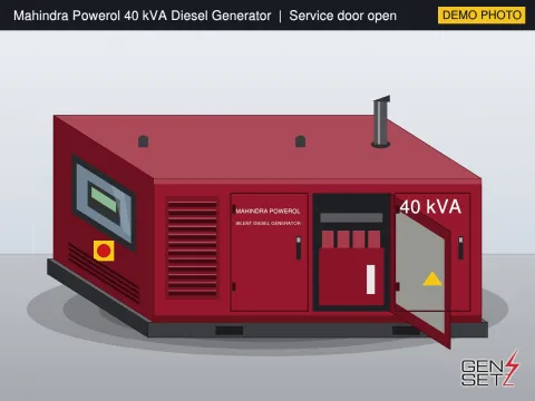 Mahindra Powerol 40 kVA 2016 Working Diesel Generator in Mysore #195 — Product Photos